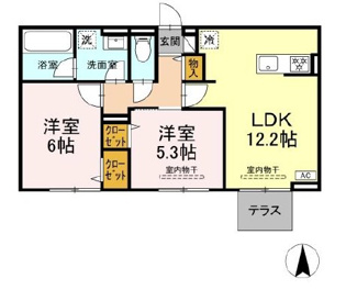 【間取り】 | クレール林V
