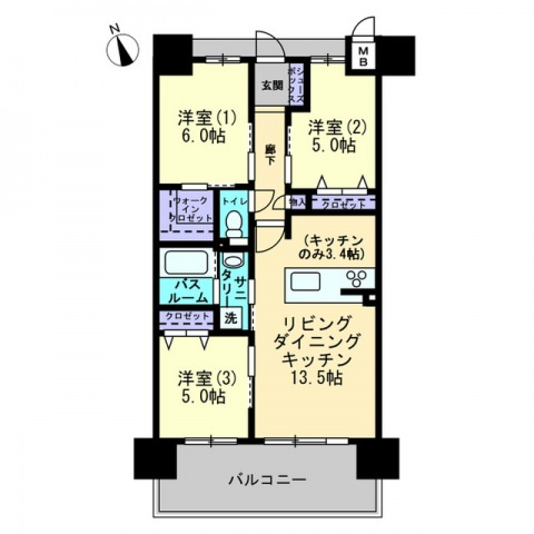 【間取り】 | アルファライフ岡大医学部前