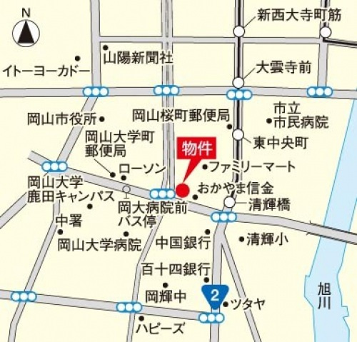【周辺】 | アルファライフ岡大医学部前