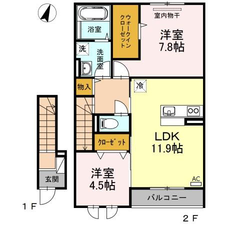 【間取り】 | ドルチェ洲崎