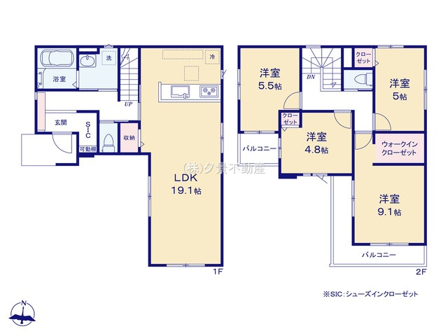 《仲介手数料無料》富士見市水谷東３丁目22-21新築一戸建てLIGAREの間取り