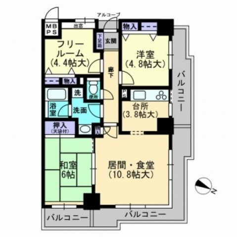 【間取り】 | ファミールタワープラザ岡山