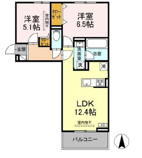【間取り】 | クレール林V