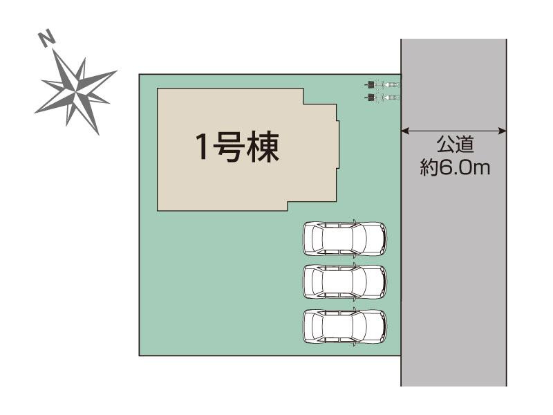 【ブルーミングガーデン】宇都宮市雀の宮7丁目 第2期 全1棟の区画図