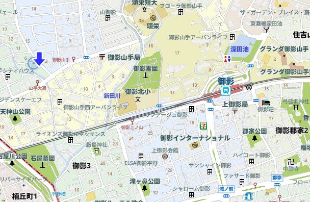 神戸市東灘区御影山手5丁目　中古戸建の地図