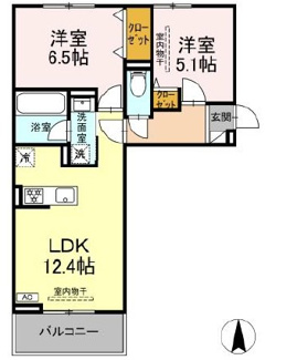 【間取り】 | クレール林V