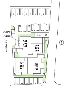 【区画図】 | ベレオガーデンズ福富西