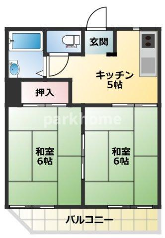 岡本ハイツ B棟の間取り