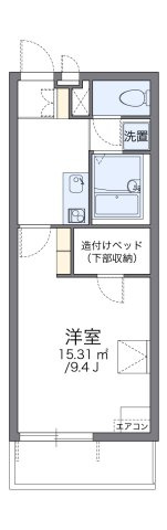 レオパレスあおばの間取り|代表的な間取のため実際の間取とは異なる場合があります