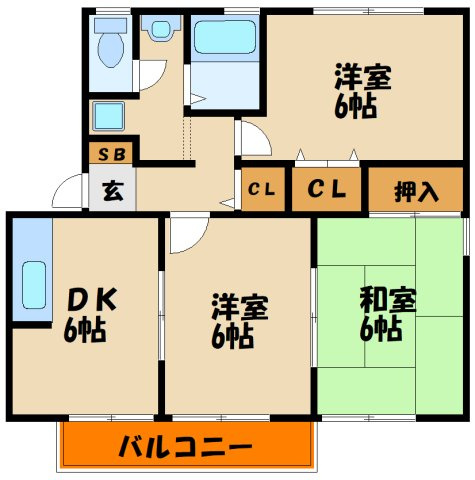 ウッディ枝吉の間取り