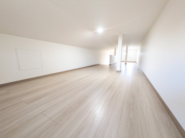土浦市中村南　新築戸建て　1号棟の収納|屋根裏収納は１４帖あり収納力たっぷりです♪