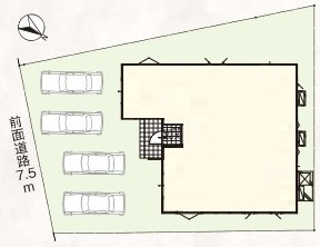 土浦市中村南　新築戸建て　1号棟の区画図|区画図です♪