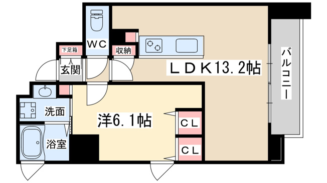 【間取り】 | ベルフェリーク天満橋