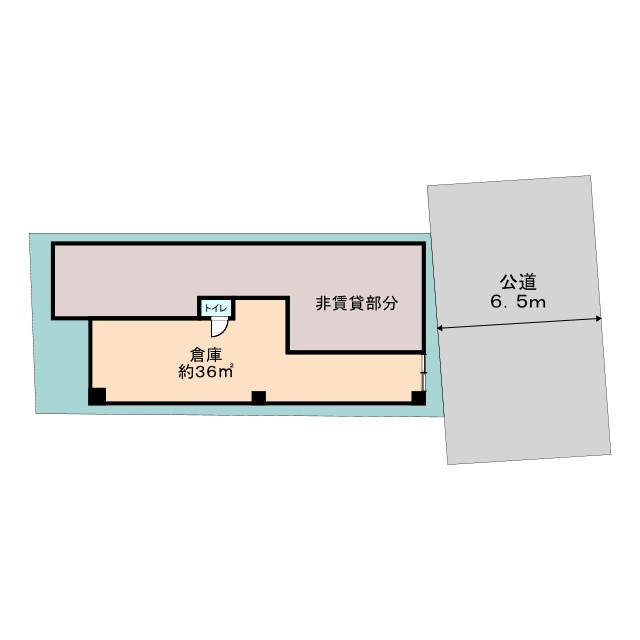 品川区西中延１丁目の倉庫の区画図