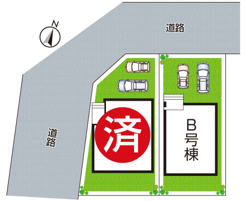 神戸市須磨区東落合　新築一戸建ての区画図|全2区画