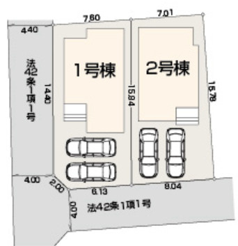 【仲介手数料無料】入間市久保稲荷１１期１号棟　入間市の不動産なら西武ハウジングの区画図