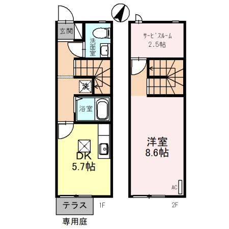 【間取り】 | キューブ浅間台Ａ
