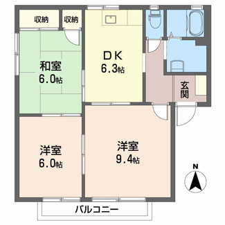 【間取り】 | フレグランスみぶ　A棟