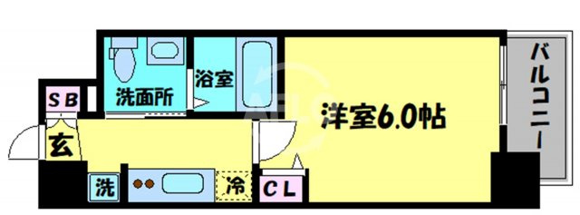 エグゼ弁天町の間取り|エグゼ弁天町　開放感ある間取り