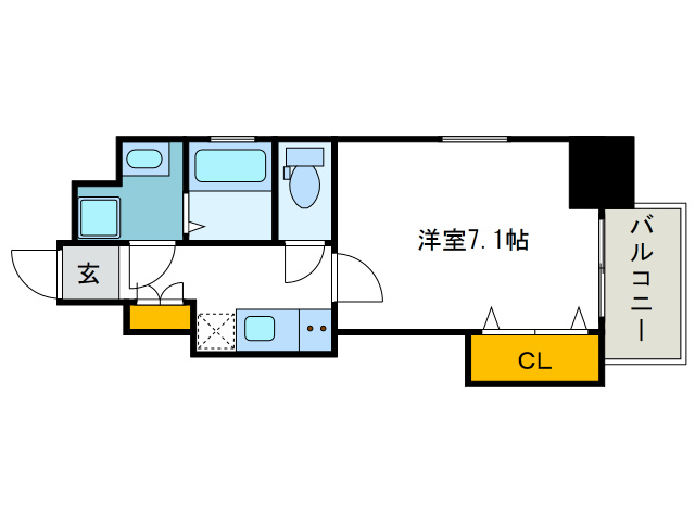 レオンコンフォート難波ミラージュの間取り