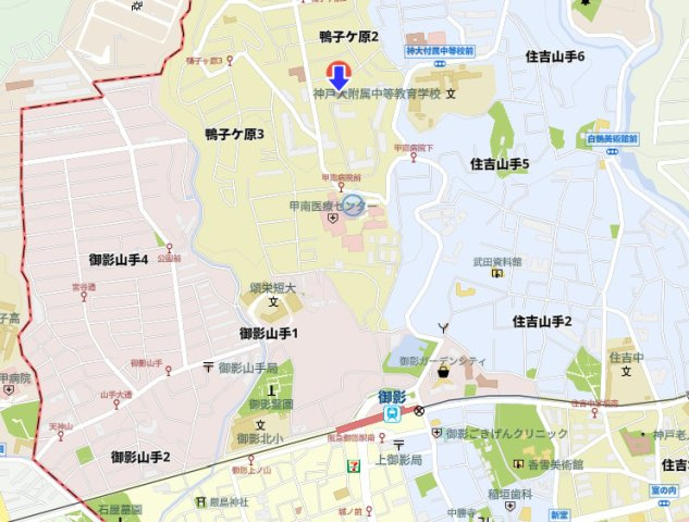 シャトー御影の地図