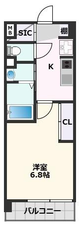 【間取り】 | Luxe新大阪Ⅵ