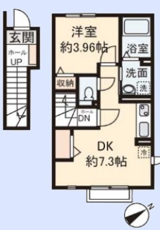 ベルサイズフラット鶴瀬の間取り