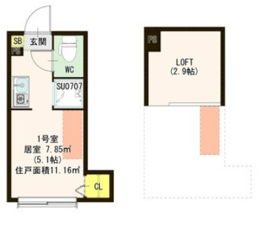1st Place　松庵の間取り