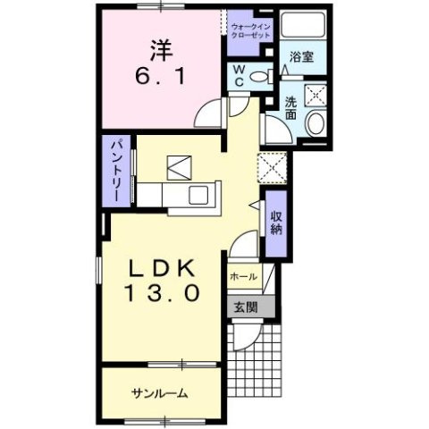【間取り】 | シャン・ド・フルールⅠ