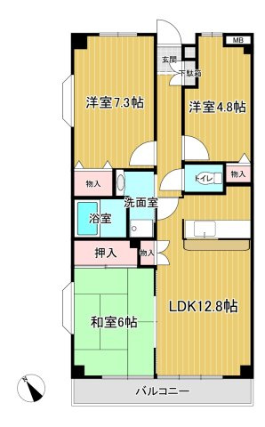【間取り】 | ホワイトリバー稲毛