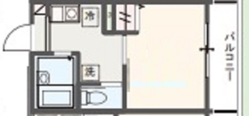 MELDIAメルディア池上の間取り|間取り　1Kバストイレ別