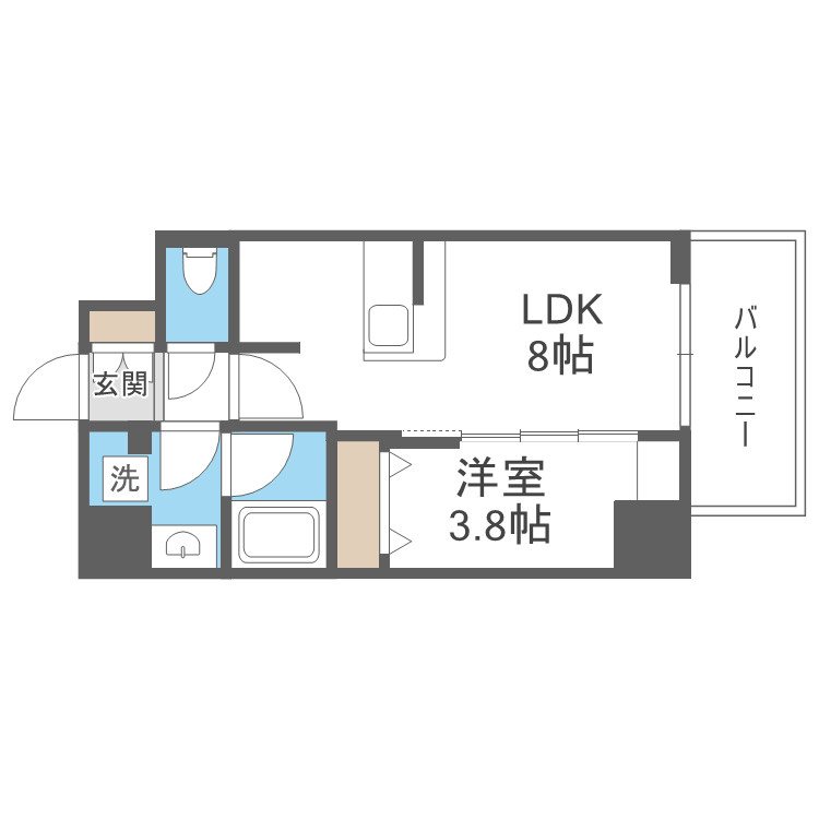 大阪市浪速区幸町２丁目の賃貸マンションの間取り