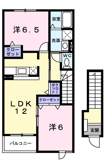 【間取り】 | サニーメゾン撫子５０１Ａ