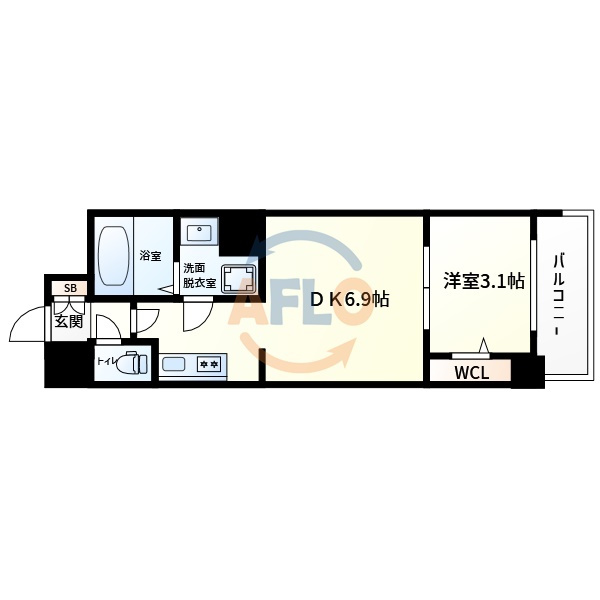 ミラージュパレス難波クルヴァの間取り|ミラージュパレス難波クルヴァ