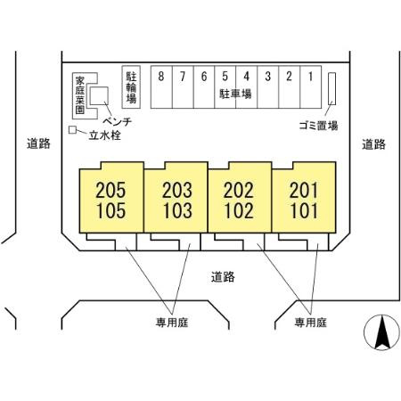 THE PARK FRONTの区画図