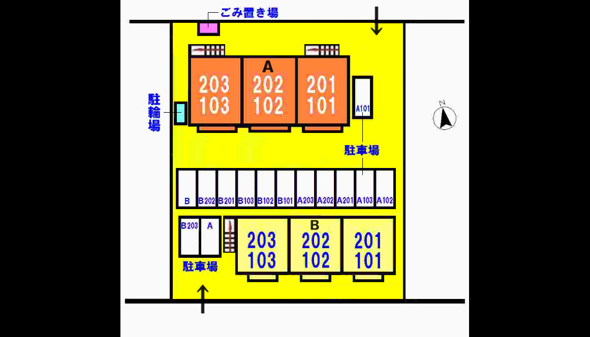 パークハイツ平台Ａの駐車場|駐車場