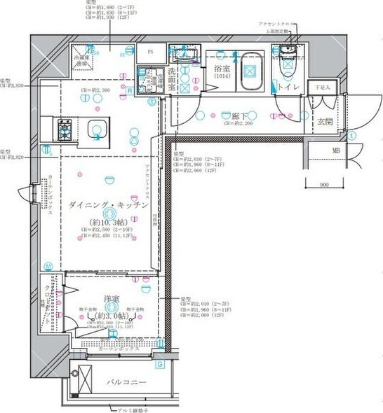 ディアレイシャス東別院Ⅱの間取り