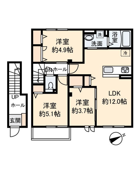 【間取り】 | (仮称)レトアデュエット磯子区田中B