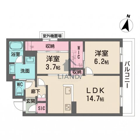  シャーメゾングラン南福岡　板付小学校区の間取り|シャーメゾングラン南福岡