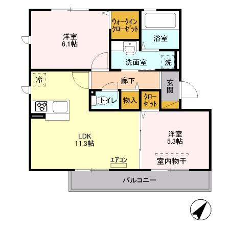 【間取り】 | サンライズ　Ｄ