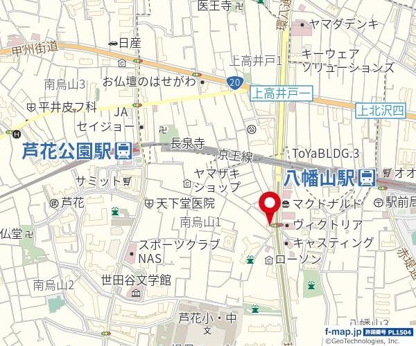 サンテミリオン芦花公園の地図