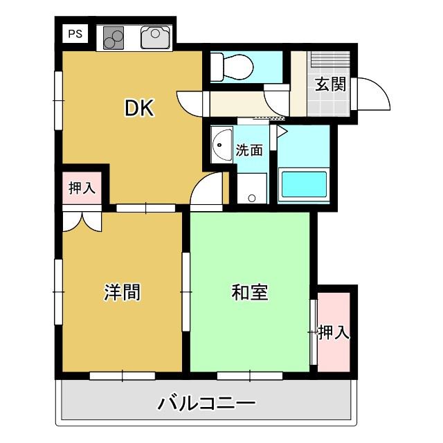 渋谷区本町３丁目の賃貸マンションの間取り