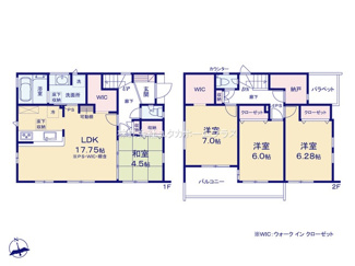【間取り】 | 立川市若葉町1丁目　新築戸建　【全2棟】