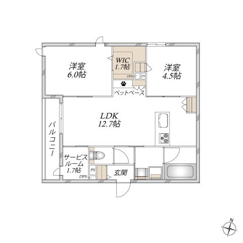（仮称）上宮田メゾンの間取り
