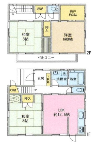 あきる野市秋川5丁目　中古戸建の間取り