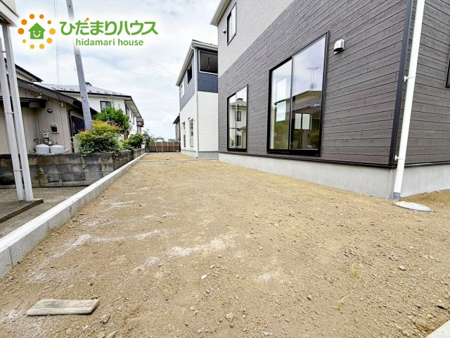 【庭】 | 石岡市東光台第4　新築戸建　2号棟 | お庭に緑を増やすと空間温度を下げることができるので、家に入り込む風も涼しくなります。