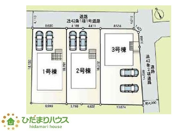 【区画図】 | 石岡市東光台第4　新築戸建　2号棟 | 閑静な住宅地なので、幹線道路や大通りに面していないので大型車が通ることが少なく静かです。