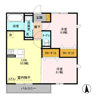 【間取り】 | ゼピュロスみどりの C棟