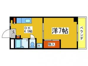 江戸川区東葛西５丁目の賃貸マンションの間取り