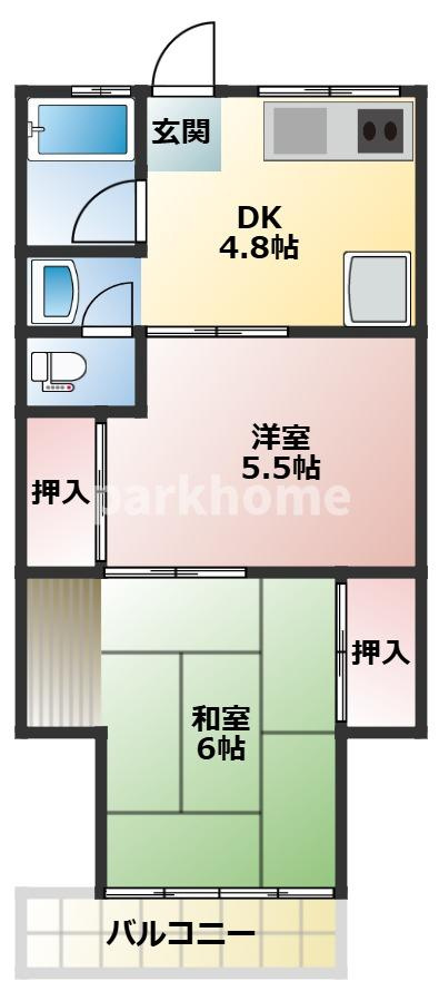 ハイツ栄の間取り